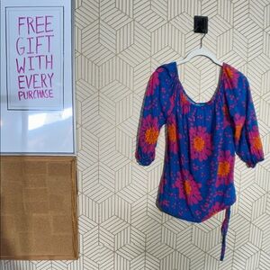 Floral Blue and Pink Escapada Women's Top